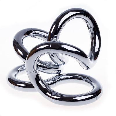 Tangle Original Chrome – rörlig skrivbordsskulptur i krom