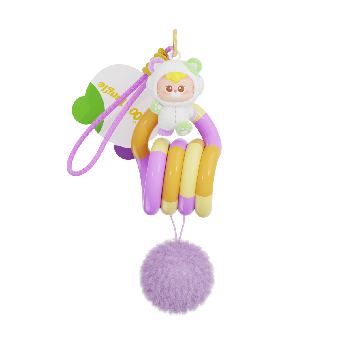 Tangle Blind Box Abebe Bear – överraskningsfigur med fidget